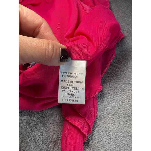 Olia Top Womens Size Small Pink Tank Asymmetric Ruched Draped Sleeveless NWT - Picture 4 of 8